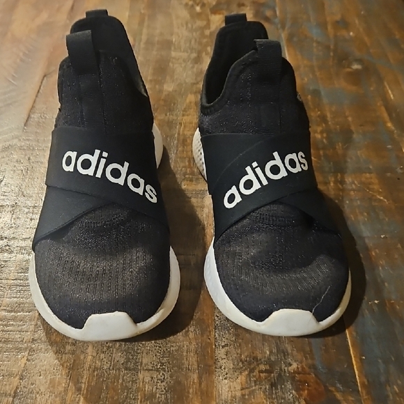 Adidas Black and White Slip-On Sneakers - Picture 1 of 4
